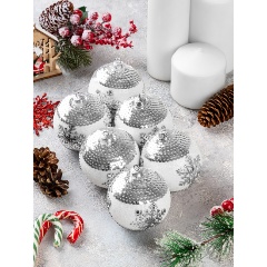 Изображение товара Шары елочные Elan Gallery, 6 штук, Снежинка 8 см