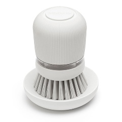 Изображение товара Щетка для мытья посуды Brabantia 302640 с дозатором, светло-серая