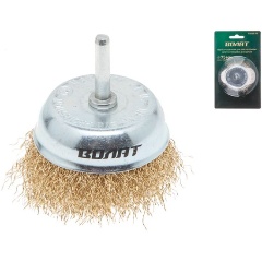 Изображение товара Щетка д/дрели "чашка" гофр. 75мм ВОЛАТ (для дрели торцевая крацовка) (81010-75)