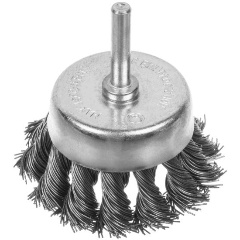 Изображение товара Щетка-крацовка чашечная, со шпилькой, витая стальная проволока, 65мм, (шт.) РемоКолор