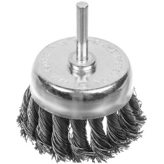 Изображение товара Щетка-крацовка чашечная, со шпилькой, витая стальная проволока, 75мм, (шт.) РемоКолор