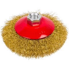 Изображение товара Щетка-крацовка РЕМОКОЛОР для УШМ, тарелка 100 мм, присоединительная гайка М14 45-2-003