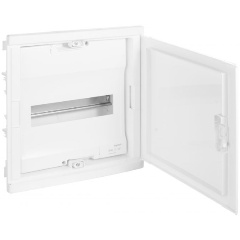 Изображение товара Щит встраиваемый Legrand Nedbox со скругленной дверью белой RAL 9010, 1 рейка, 12+2 модуля