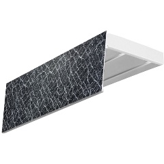 Изображение товара Карниз шинный Эконом+ двухрядный с багетом 220 см серебро Эскар