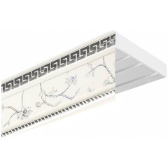 Изображение товара Карниз шинный Эконом+ 3-х рядный белый 2,4 м Эскар с багетом