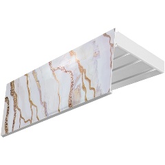 Изображение товара Карниз шинный Эконом+ 3-х рядный Шарм белое золото 2,4 м