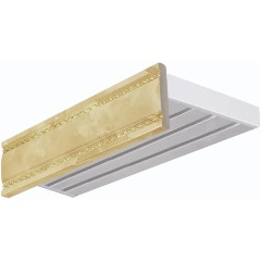 Изображение товара Карниз шинный Эскар Дарса мрамор 3-х рядный 3,5 м пластику бежевый