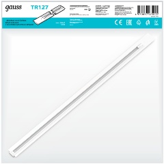 Изображение товара Шинопровод Gauss встраиваемый 1м белый (с адаптером питания и заглушкой) 1/20