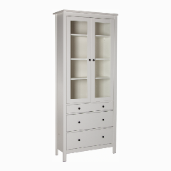 Изображение товара Шкаф ГУД ЛАКК 2.08.07.130.1 САГА с витриной 90 белый для кухни и гостиной