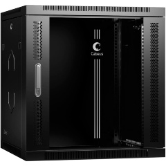 Изображение товара Шкаф настенный Cabeus SH-05F-15U60/45-R-BK 15U 450мм дверь стекло, черный