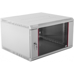 Изображение товара Настенный шкаф телекоммуникационный ЦМО ШРН-Э-9.650 9U серый с стеклянной дверью