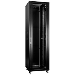Изображение товара Шкаф серверный Cabeus SH-05C-42U60/60-BK 42U 600мм дверь стекло, черный