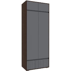 Изображение товара Шкаф WOODVILLE Роут двухстворчатый венге / графит софт