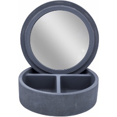 Изображение товара Шкатулка с зеркалом Ridder Cement 2240707 серый для украшений