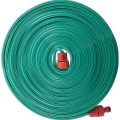 Изображение товара Шланг для воды дождеватель QUATTRO ELEMENTI 1/2", 10 метров, ПВХ, ПРЕМИУМ, 3-х канальный, с фитингами