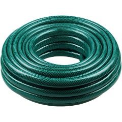 Изображение товара Шланг поливочный трехслойный армированный, зеленый 3/4" х 1,5 мм х 15 м КУРС 76307