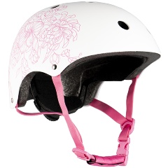 Изображение товара Детский шлем Maxiscoo Размер S белый с рисунком, защита и комфорт