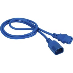 Изображение товара Шнур питания Lanmaster C13-C14 0.5 м с заземлением синий