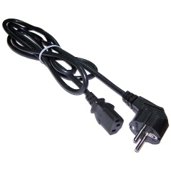 Изображение товара Шнур питания Lanmaster C13-Schuko угловая, 220В, 10А, черный, 7 метров