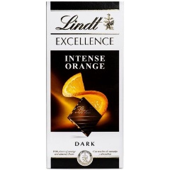 Изображение товара Шоколад Lindt Excellence темный с апельсином 100г - насыщенный вкус цитрусов и какао
