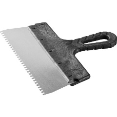 Изображение товара Шпатель ЗУБР "Мастер" ФАСАДНЫЙ, нержавеющее полотно, 250мм, зуб 4х4мм 10078-25-04