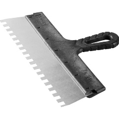 Изображение товара Шпатель ЗУБР "Мастер" ФАСАДНЫЙ, нержавеющее полотно, 350мм, зуб 10х10мм 10078-35-10