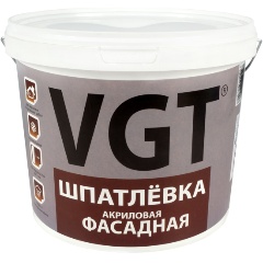 Изображение товара Шпатлевка фасадная VGT (ВГТ), акриловая, 7,5 кг