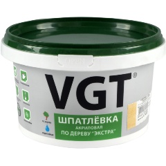 Изображение товара Шпатлевка по дереву VGT Экстра акриловая 1 кг сосна для заделки трещин и дефектов