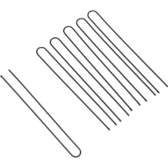 Изображение товара Черные прямые шпильки DEWAL 60 мм, 24 шт - надежная фиксация волос