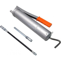 Изображение товара Шприц для нагнетания густой смазки ROCK FORCE ручной 400мл, в комплекте с жестким и гибким наконечниками