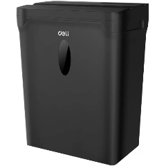 Изображение товара Шредер Deli ET015 черный с автоподачей (секр.P-4) фрагменты 5лист. 10лтр. пл.карты