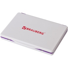 Изображение товара Подушка штемпельная BRAUBERG, 100х80 мм (рабочая поверхность 90х50 мм), фиолетовая краска