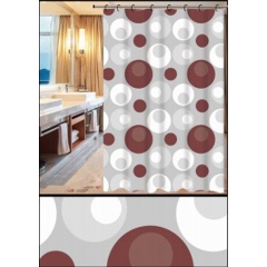 Изображение товара Штора для ванной FASHUN A8809 180x180 см серый коричневый полиэстер