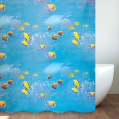 Изображение товара Штора для ванной комнаты Savol S-6PEVA09, рыбки