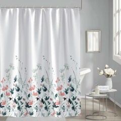 Изображение товара Штора Rosenberg для ванной комнаты 180х180 см с крючками белая