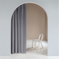 Изображение товара Штора Волшебная Ночь Базальт 200/270 серый цвет рогожка