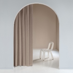 Изображение товара Штора Волшебная Ночь Какао 165/270 из рогожки стильный интерьер