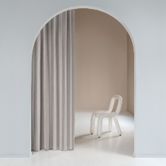 Изображение товара Штора Волшебная Ночь Зебра-экрю 165/270 из рогожки для интерьера