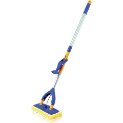 Изображение товара Швабра Лайма самоотжимная, механизм "Бабочка", насадка спонж/микрофибра 28 см, телескопический черенок 115 см