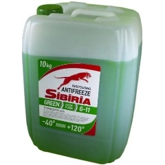 Изображение товара Антифриз SIBIRIA Green G11 10 кг низкозамерзающая зеленая жидкость