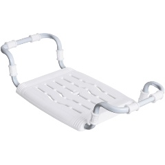 Изображение товара Раздвижное пластиковое сиденье в ванну NIKA белое 630-700 мм