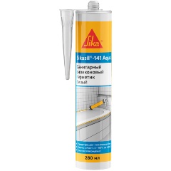 Изображение товара Герметик силиконовый санитарный Sikasil-141 Aqua, 280мл, белый
