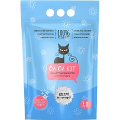 Изображение товара Наполнитель для кошачьих туалетов силикагелевый СиСиКэт 3,8 л