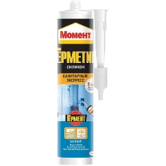 Изображение товара Герметик силиконовый санитарный Момент экспресс, 280 мл, белый