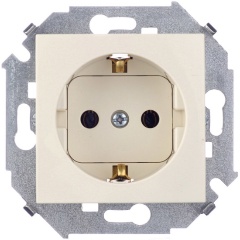 Изображение товара Розетка Simon 1-м СП Simon 15 16А IP20 250В с заземл. винт. клеммы сл. кость 1591432-031