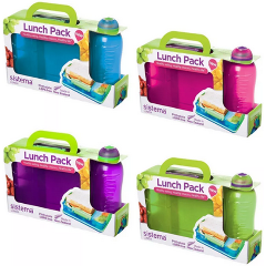 Изображение товара Набор Sistema серия Lunch контейнер с разделителями 975мл и бутылка 330мл, 41575 (в ассортименте)