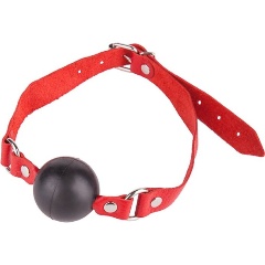 Изображение товара Кляп-шар SITABELLA Чёрный с красным ремешком