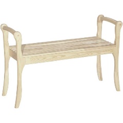 Изображение товара Скамья для прихожей Мебелик с подлокотниками Массив Лак