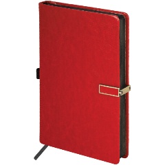 Изображение товара Скетчбук, слоновая кость 140 г/м2 130х210 мм, 80 л., КОЖЗАМ, застежка металл, BRAUBERG ART CLASSIC, "Inspiration", под кожу, красный, 116466