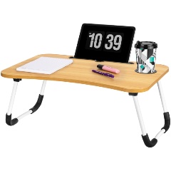 Изображение товара Складной столик для компьютера EL Casa Орех 60х40х26 см функциональный и компактный